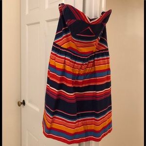 Shoshanna striped strapless dress